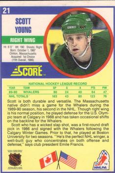 1990-91 Score American #21 Scott Young Back