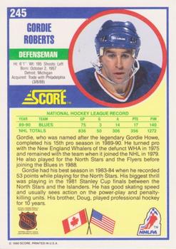 1990-91 Score American #245 Gordie Roberts Back