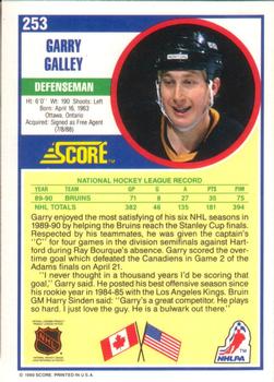 1990-91 Score American #253 Garry Galley Back