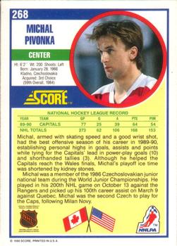 1990-91 Score American #268 Michal Pivonka Back