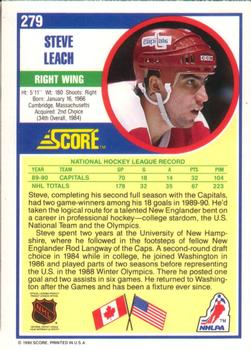 1990-91 Score American #279 Steve Leach Back