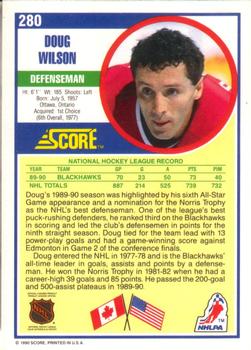 1990-91 Score American #280 Doug Wilson Back
