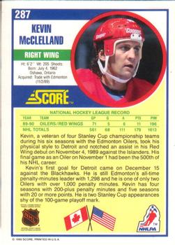 1990-91 Score American #287 Kevin McClelland Back
