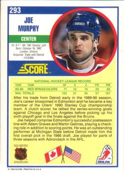 1990-91 Score American #293 Joe Murphy Back