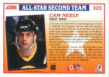 1990-91 Score American #323 Cam Neely Back
