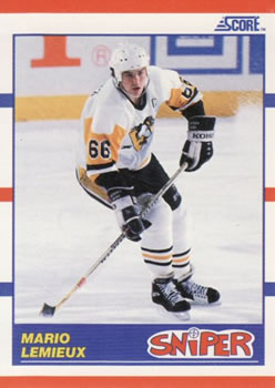 1990-91 Score American #337 Mario Lemieux Front