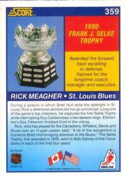 1990-91 Score American #359 Rick Meagher Back