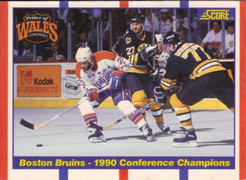 1990-91 Score American #368 Boston Bruins 1990 Conference Champions Front