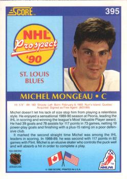 1990-91 Score American #395 Michel Mongeau Back