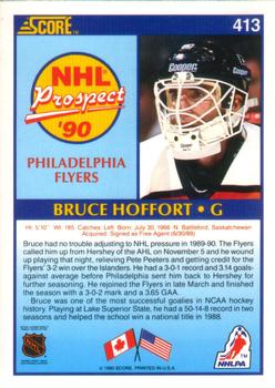 1990-91 Score American #413 Bruce Hoffort Back