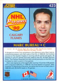 1990-91 Score American #423 Marc Bureau Back