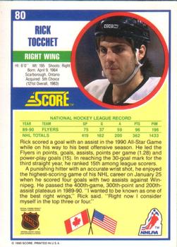 1990-91 Score American #80 Rick Tocchet Back