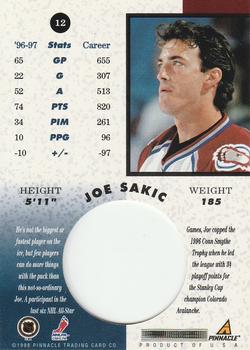 1997-98 Pinnacle Mint Collection #12 Joe Sakic Back