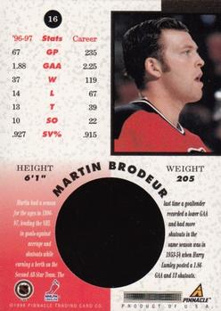 1997-98 Pinnacle Mint Collection #16 Martin Brodeur Back