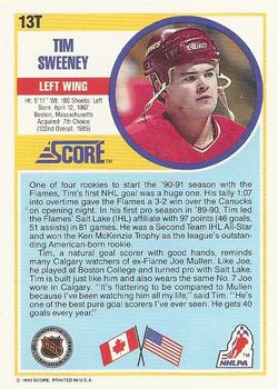 1990-91 Score Rookie and Traded #13T Tim Sweeney Back