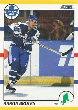 1990-91 Score Rookie and Traded #21T Aaron Broten Front