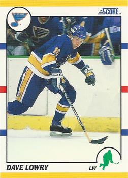 1990-91 Score Rookie and Traded #38T Dave Lowry Front