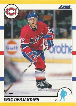 1990-91 Score Rookie and Traded #58T Eric Desjardins Front