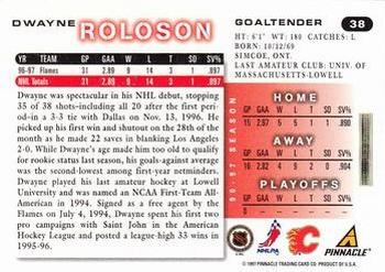 1997-98 Score - Artist's Proofs #38 Dwayne Roloson Back