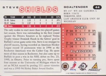 1997-98 Score - Artist's Proofs #44 Steve Shields Back