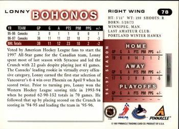 1997-98 Score - Artist's Proofs #78 Lonny Bohonos Back
