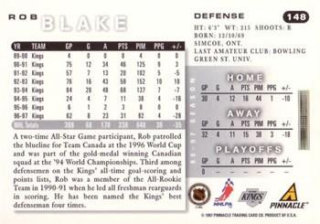 1997-98 Score - Artist's Proofs #148 Rob Blake Back