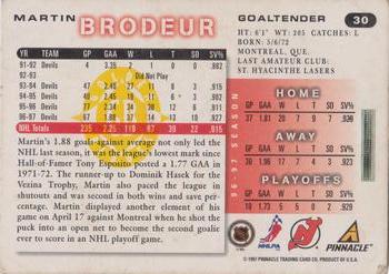 Collector Cards - 1997 - Pinnacle - #30 - Martin Brodeur