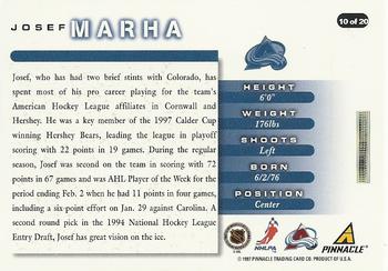 1997-98 Score Colorado Avalanche #10 Josef Marha Back