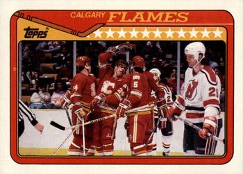 1990-91 Topps #38 Calgary Flames Front