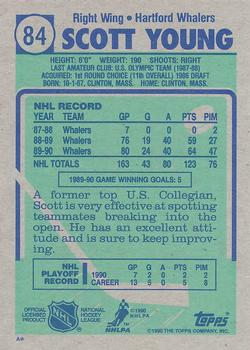 1990-91 Topps #84 Scott Young Back