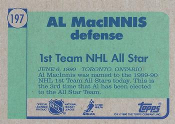 1990-91 Topps #197 Al MacInnis Back