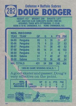 1990-91 Topps #282 Doug Bodger Back