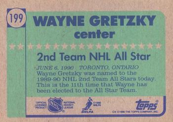 1990-91 Topps #199 Wayne Gretzky Back