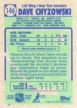 1990-91 Topps #146 Dave Chyzowski Back