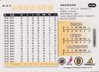 1997-98 Score Boston Bruins #4 Ray Bourque Back