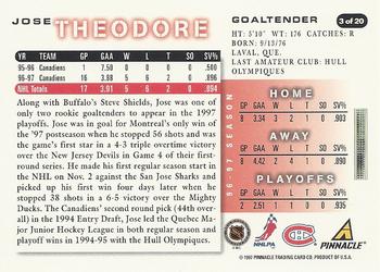 1997-98 Score Montreal Canadiens #3 Jose Theodore Back