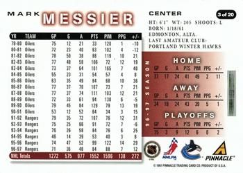 1997-98 Score Vancouver Canucks #3 Mark Messier Back