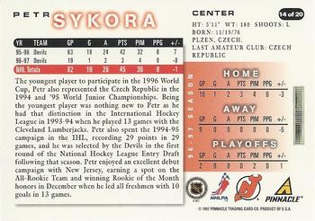 1997-98 Score New Jersey Devils #14 Petr Sykora Back
