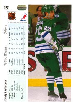 1990-91 Upper Deck #151 Randy Ladouceur Back