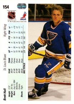 1990-91 Upper Deck #154 Brett Hull Back