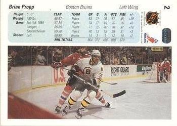 1990-91 Upper Deck #2 Brian Propp Back