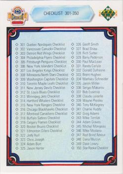 1990-91 Upper Deck #400 Checklist: 301-400 Front