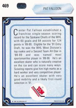 1990-91 Upper Deck #469 Pat Falloon Back