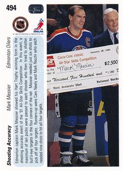 1990-91 Upper Deck #494 Mark Messier Back
