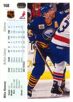 1990-91 Upper Deck #168 Mike Ramsey Back