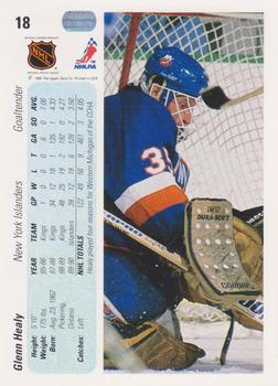 1990-91 Upper Deck #18 Glenn Healy Back