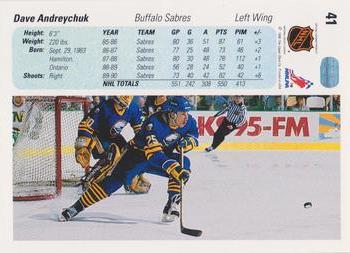 1990-91 Upper Deck #41 Dave Andreychuk Back
