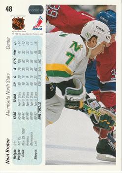 1990-91 Upper Deck #48 Neal Broten Back