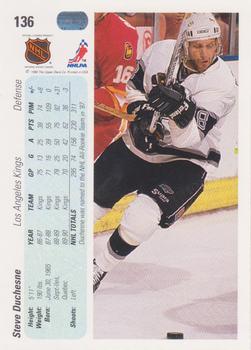 1990-91 Upper Deck #136 Steve Duchesne Back