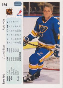 1990-91 Upper Deck #154 Brett Hull Back